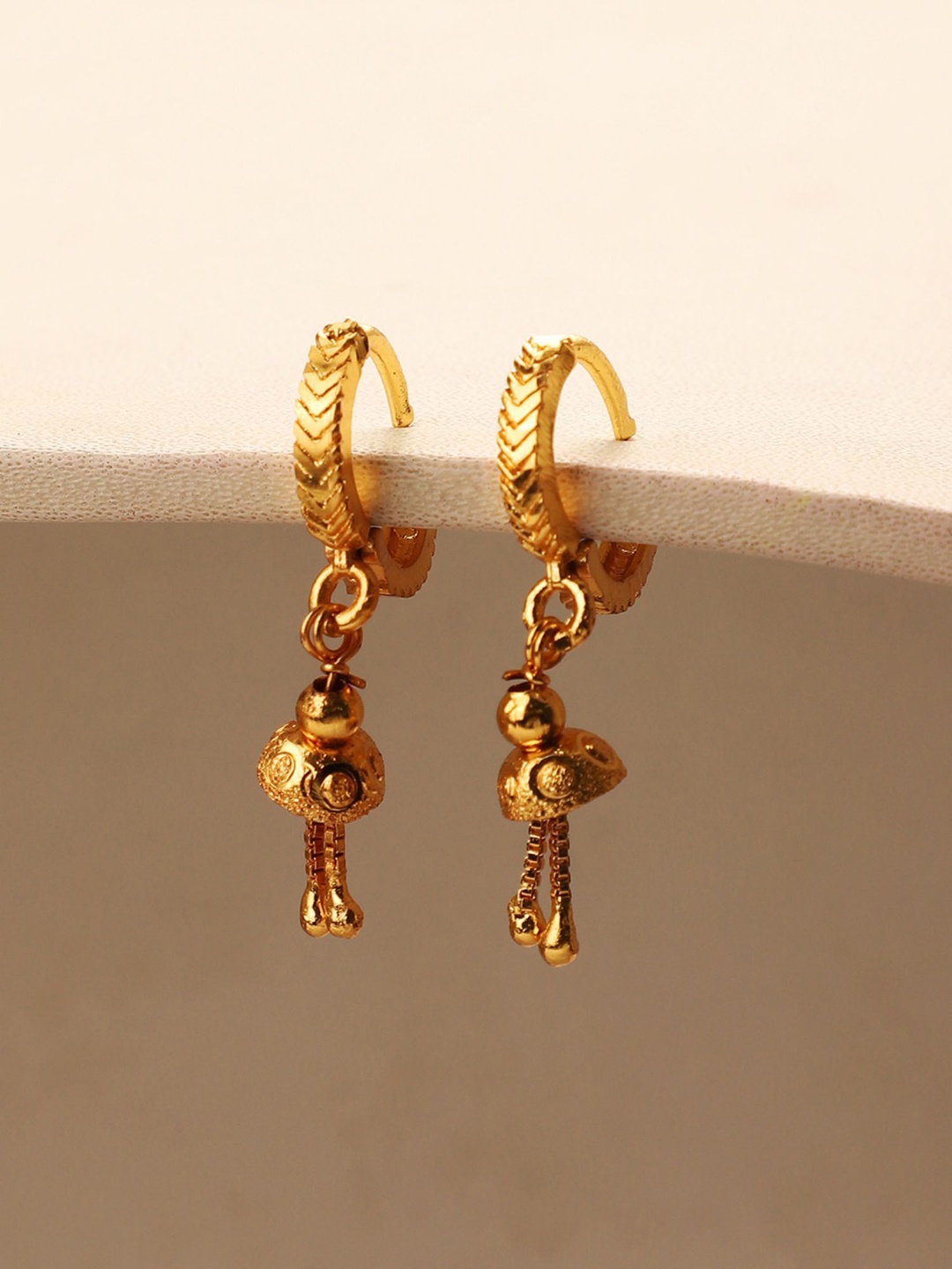 

Anouk Gold Plated Circular Tasselled Hoop Earrings