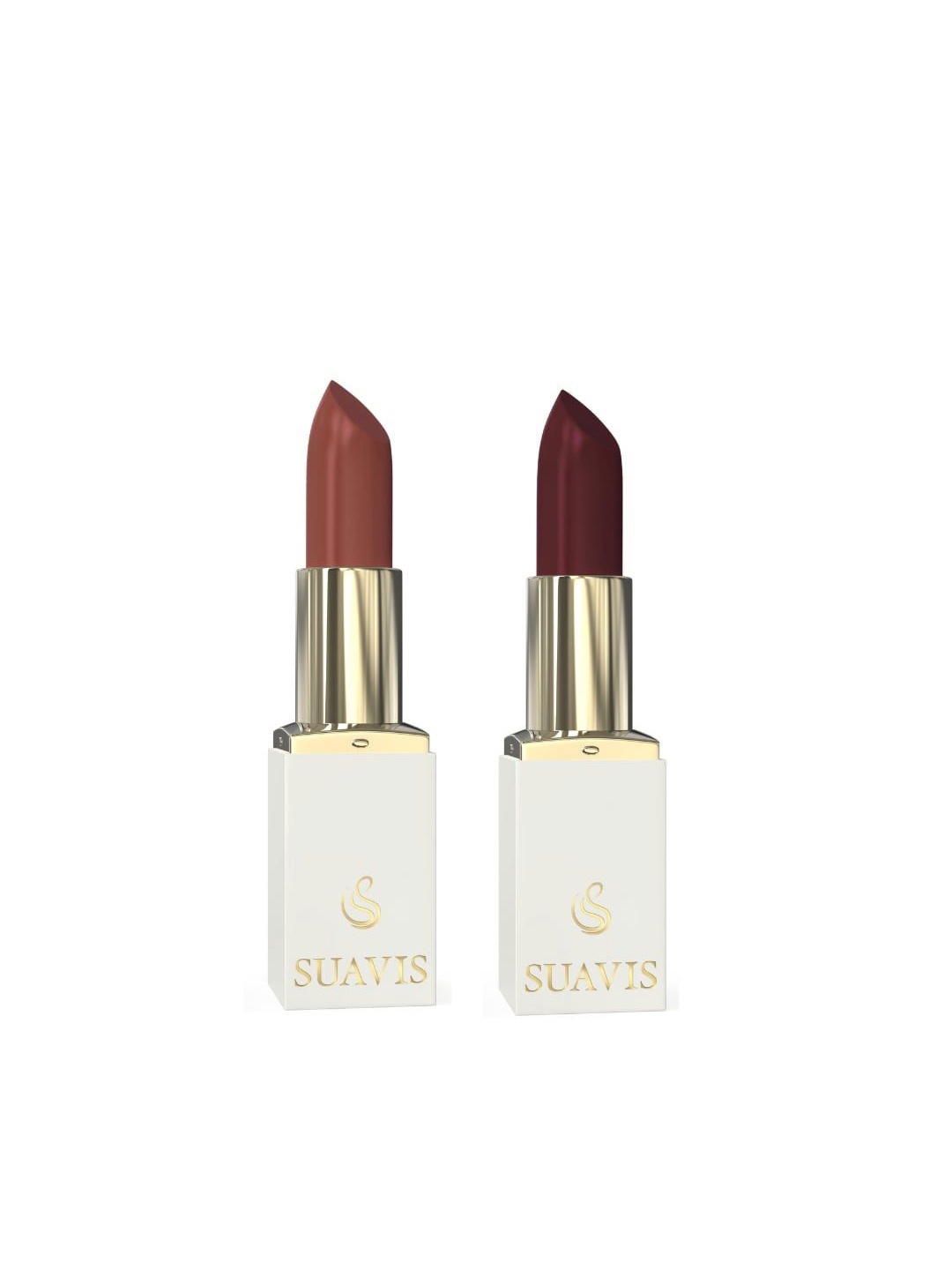 

SUAVIS Set Of 2 Infinitely Matte Bullet Lipstick-8g Each-Chocolate Apple-112-Rose Hip-110