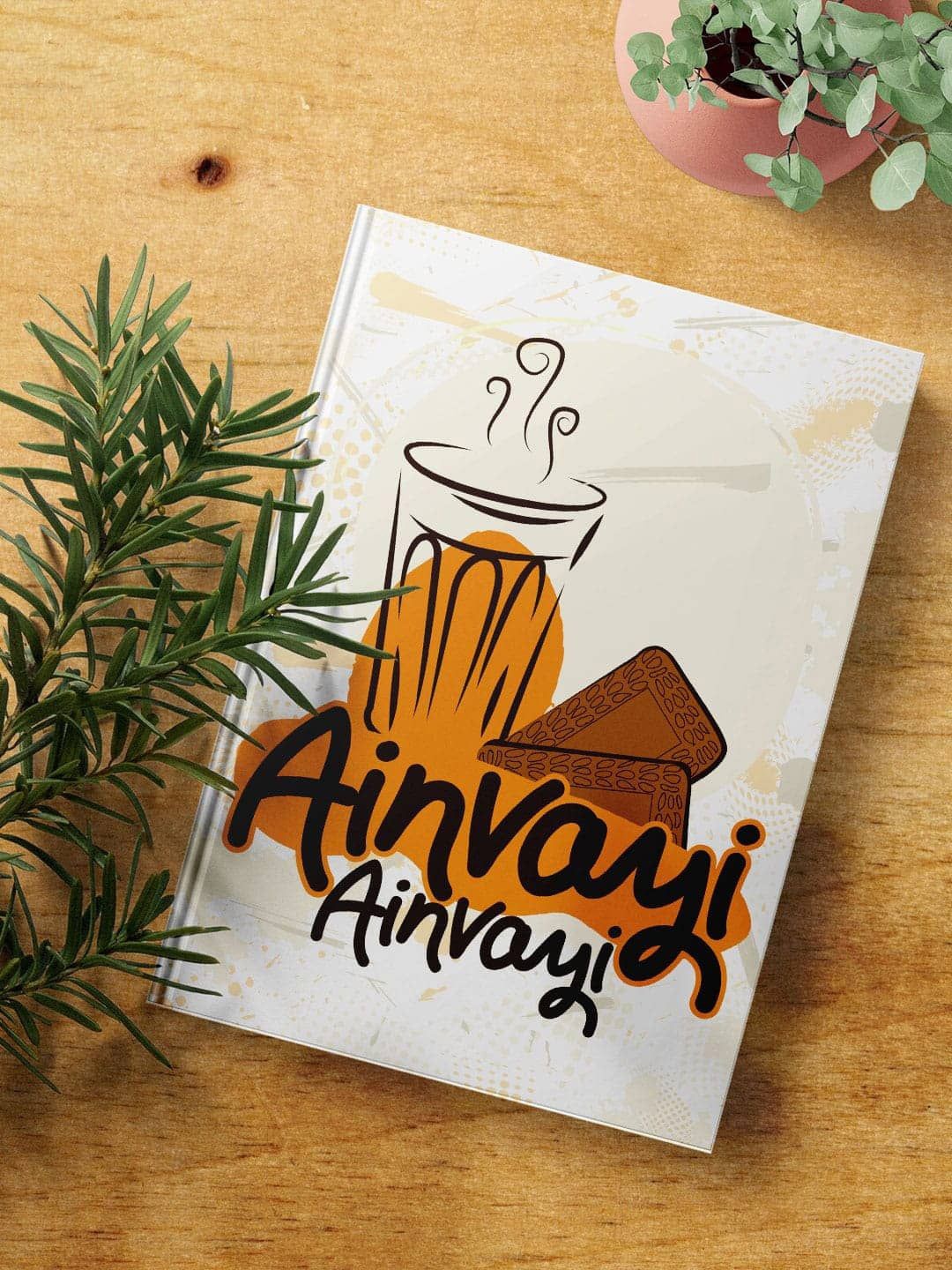 

macmerise White & Brown SM Ainvayi Ainvayi Printed A5 Ruled Notebook