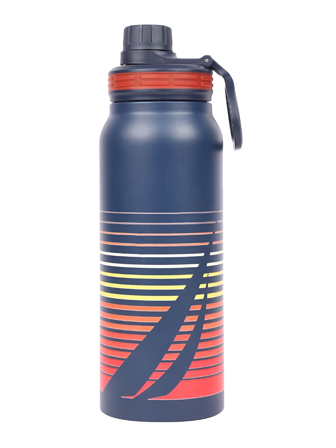

Nautica Blue Striped Stainless Steel Smart Vacuum Sipper Water Bottle 750 ml, Navy blue