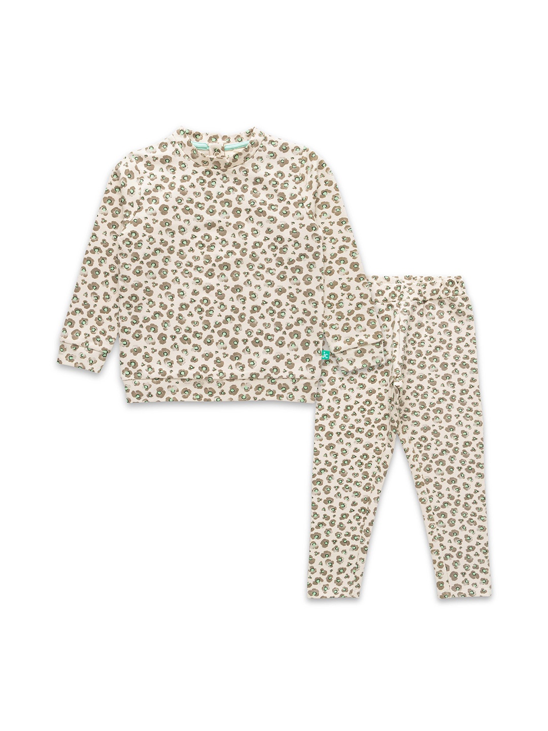 

BAESD Girls Printed Sweatshirt With Trousers, Grey