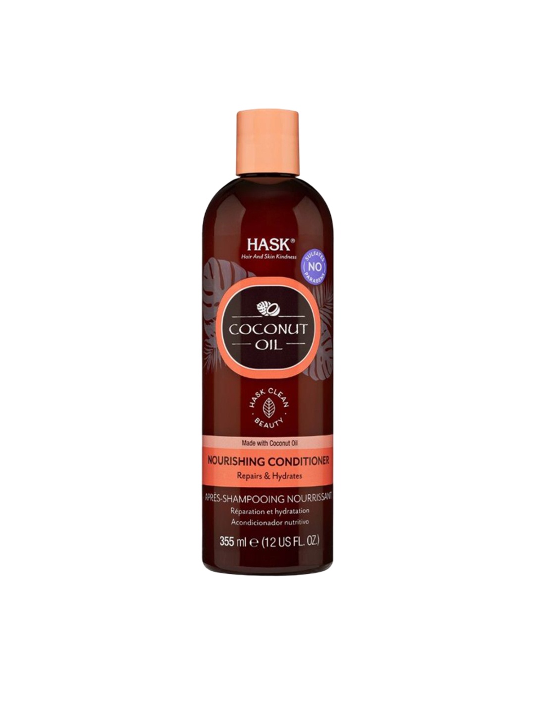 

HASK Coconut Oil Infused Nourishing & Hydrating Conditioner- 355ml, Brown