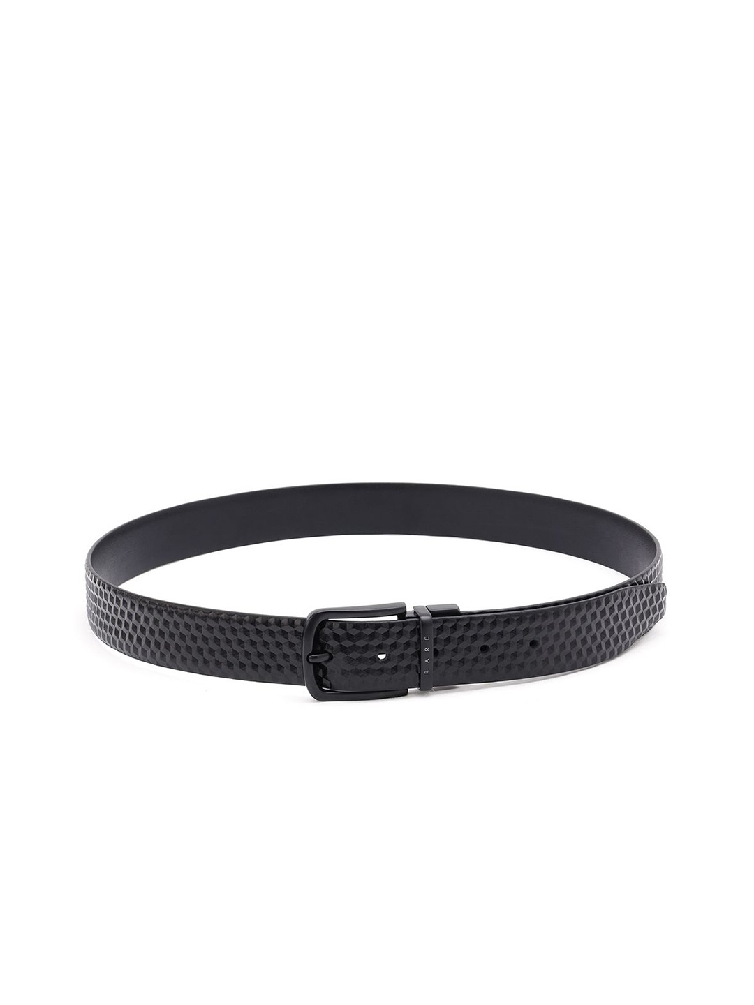 

RARE RABBIT Men Textured Leather Reversible Belt, Black