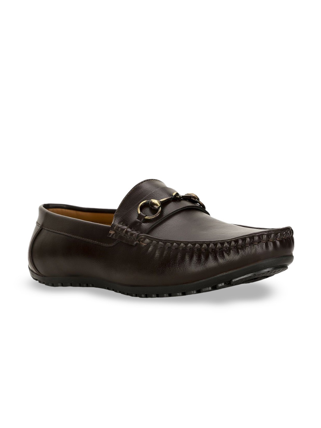 

Bata Men Solid Round Toe Loafers, Brown