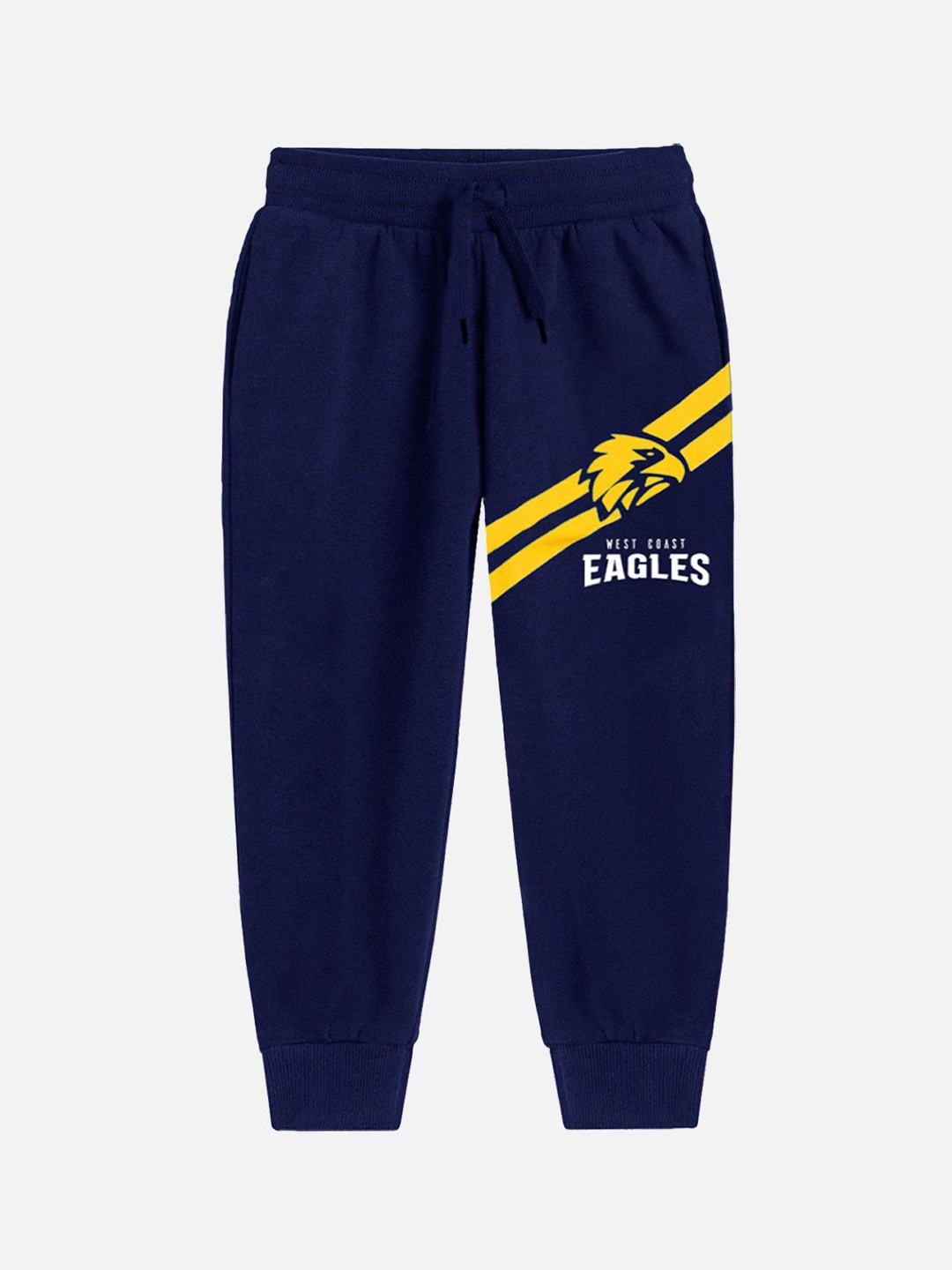 

YK X Trampoline Kids Printed Cotton Joggers, Navy blue