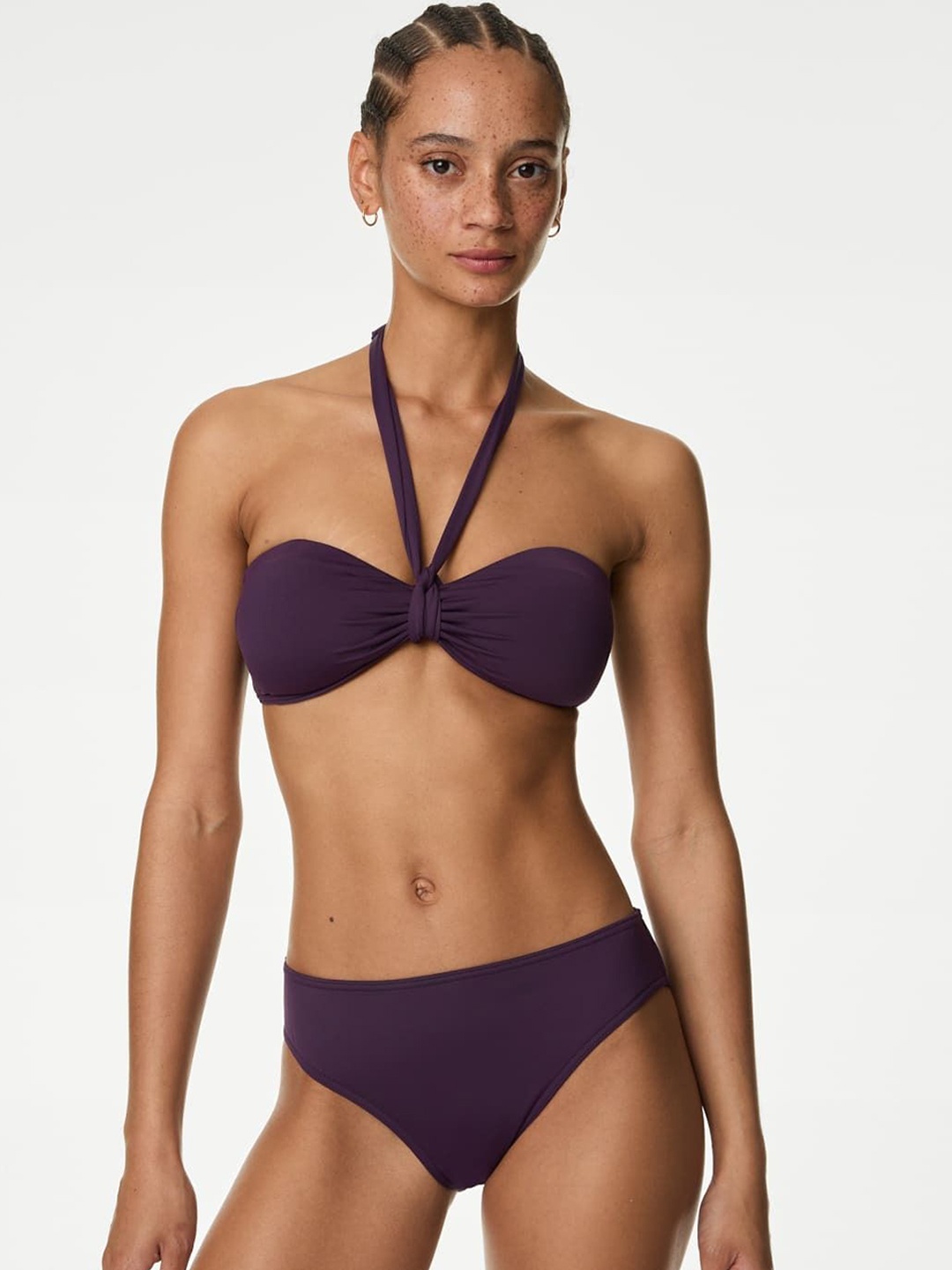 

Marks & Spencer Halter-Neck Swim Tops, Purple