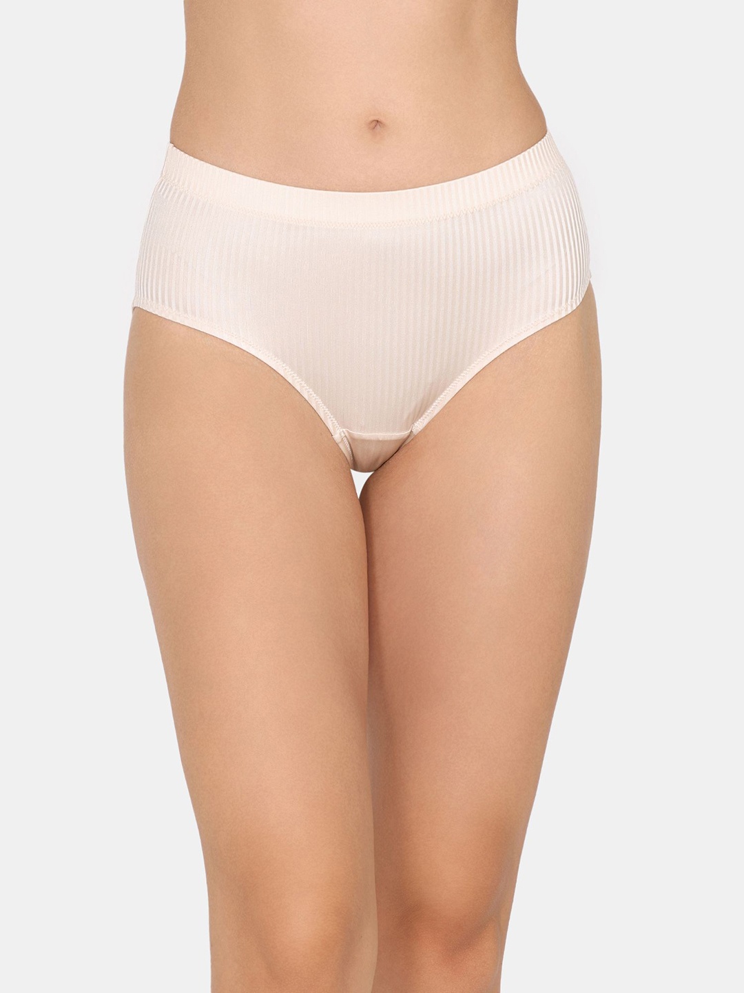

Zivame Women Solid Mid-Rise Hipster Briefs, Nude