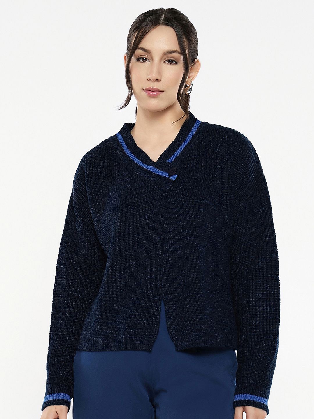 

RAREISM Self Design Button Shrug, Navy blue