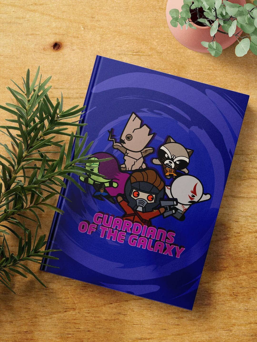 

macmerise Kawaii Guardians of the Galaxy Printed Hard Cover A5 Ruled Notebook, Blue