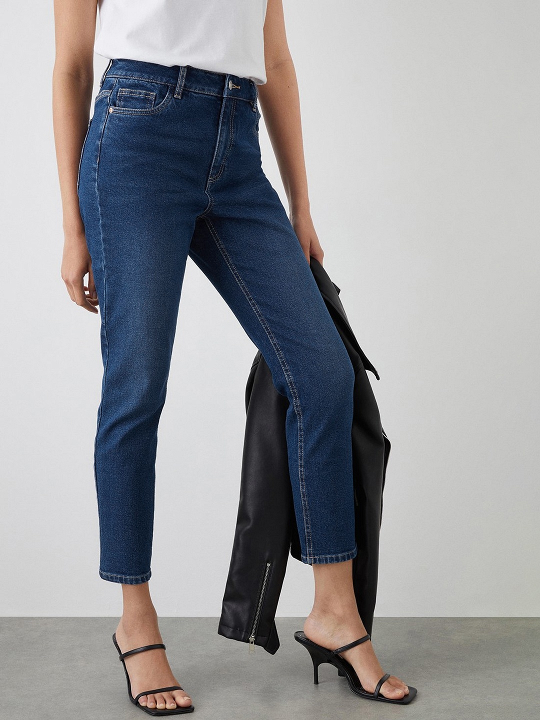 

DOROTHY PERKINS Women Regular Fit Stretchable Jeans, Navy blue