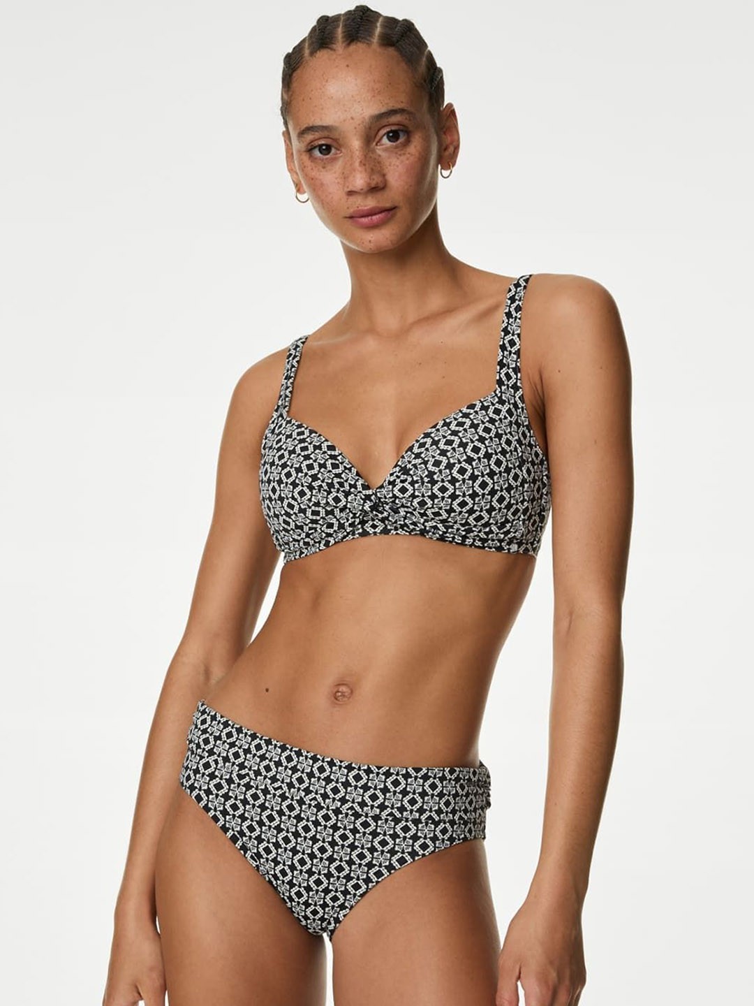 

Marks & Spencer Women Printed Swim Bottoms, Black