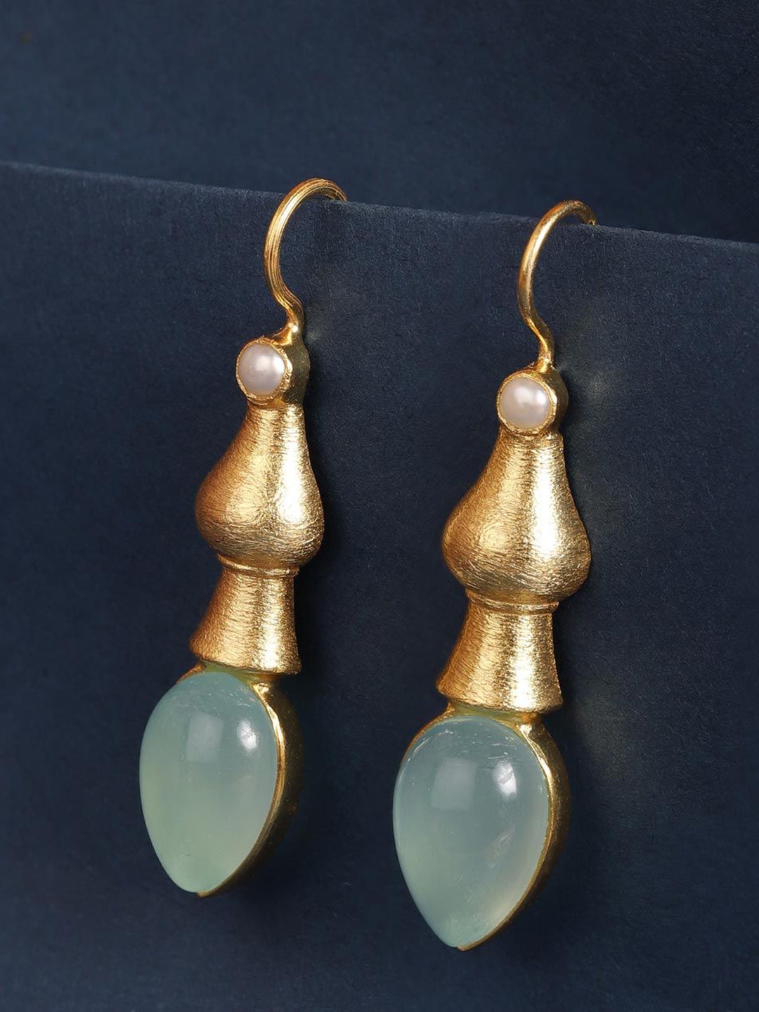 

Fabindia Silver Plated Contemporary Drop Earrings, Gold