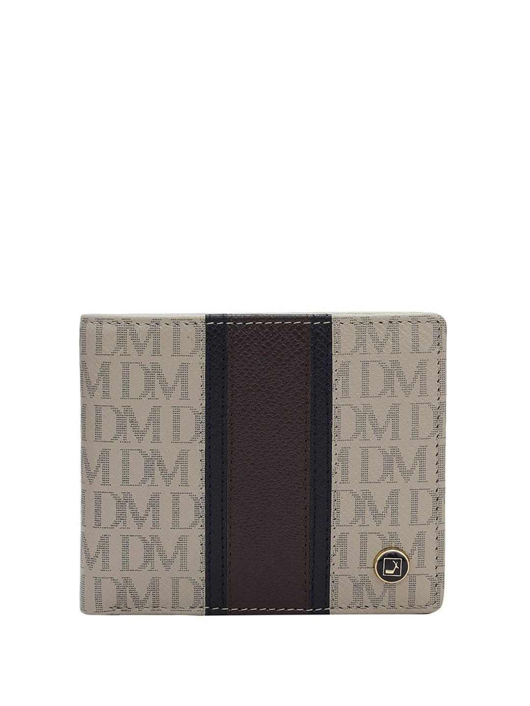 

Da Milano Men Typography Printed Leather Two Fold Wallet, Brown