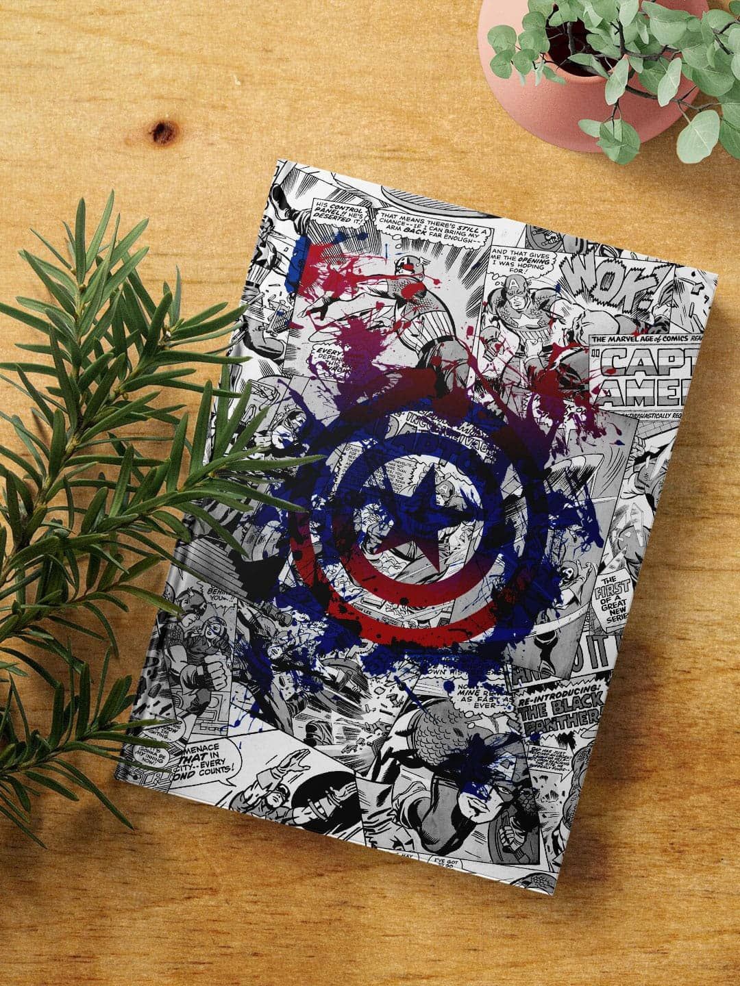 

macmerise Splash Out Shield Hard Cover A5 Ruled Notebook, White