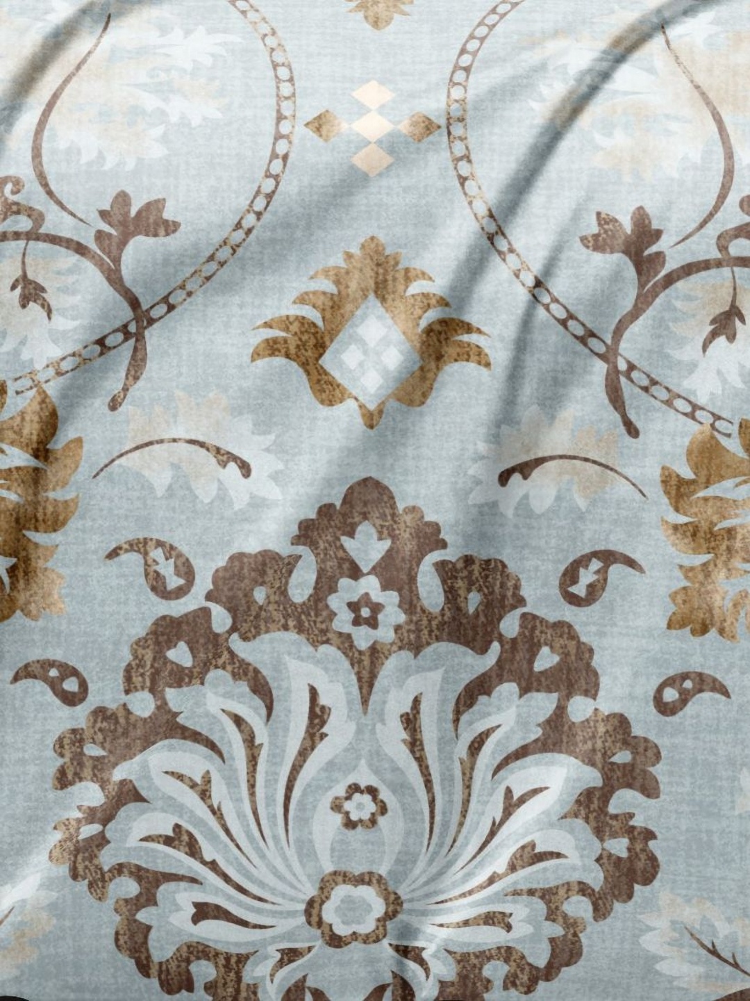 

Ariana Blue & Brown Floral Microfiber 144 TC King Bedsheet with 2 Pillow Covers
