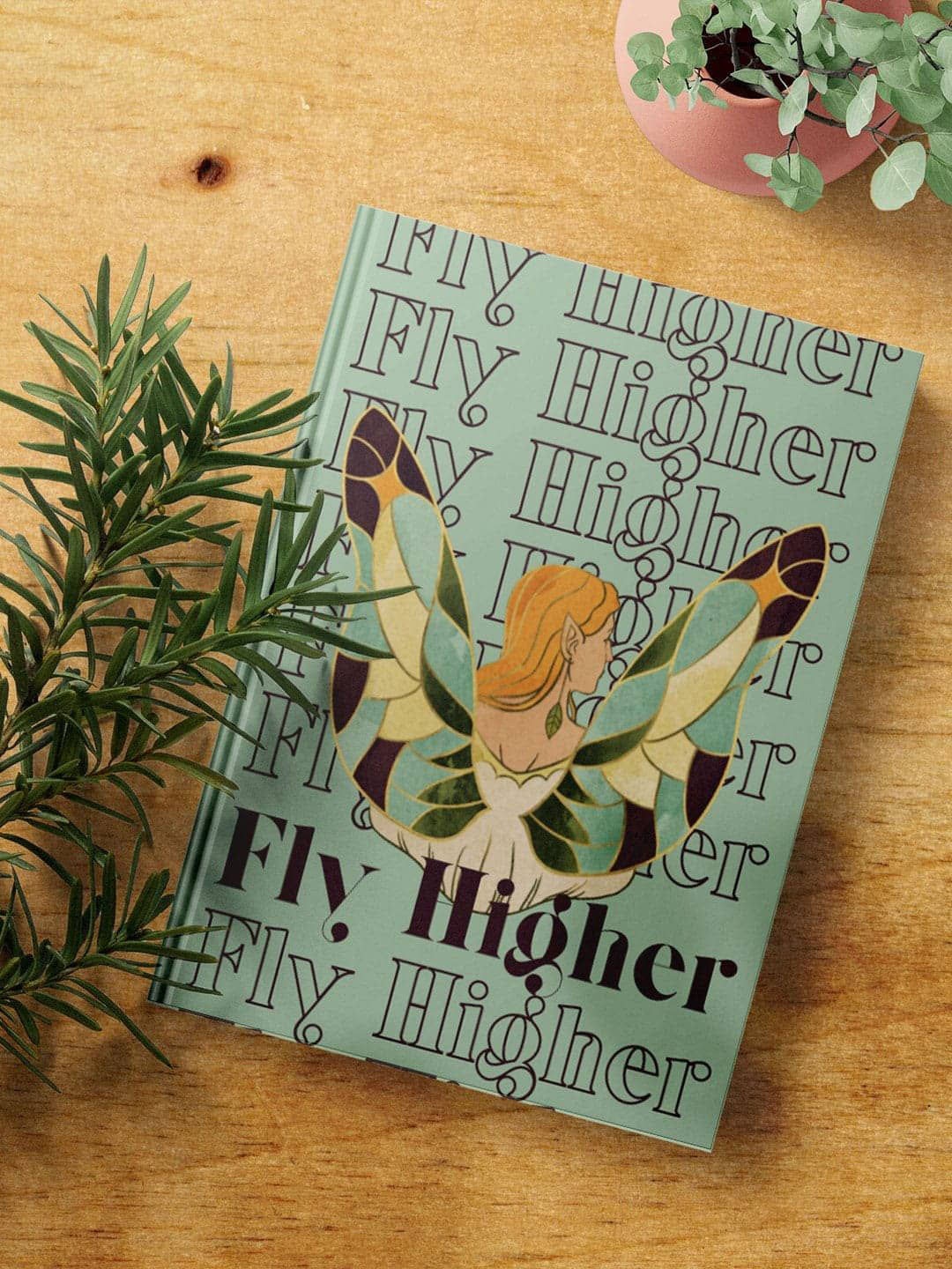 

macmerise Fly Higher Printed A5 Ruled Notebook, Green