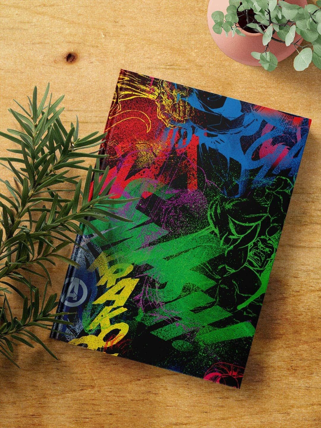 

macmerise Green & Black Printed A5 Ruled Notebook