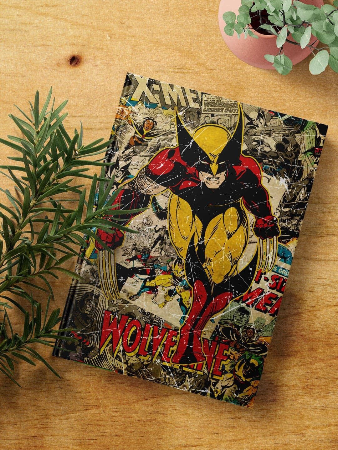 

macmerise Comic Wolverine Printed A5 Ruled Notebook, Yellow