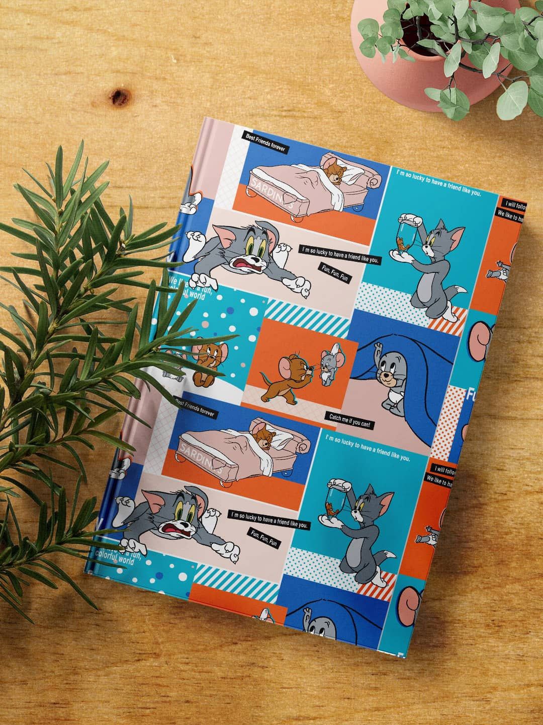 

macmerise White & Blue Friend in need Printed A5 Ruled Notebook