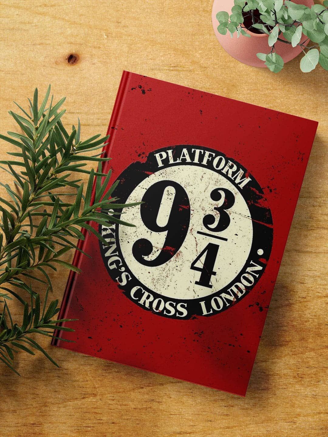 

macmerise Platform 934 Printed Hard Cover A5 Ruled Notebook, Maroon