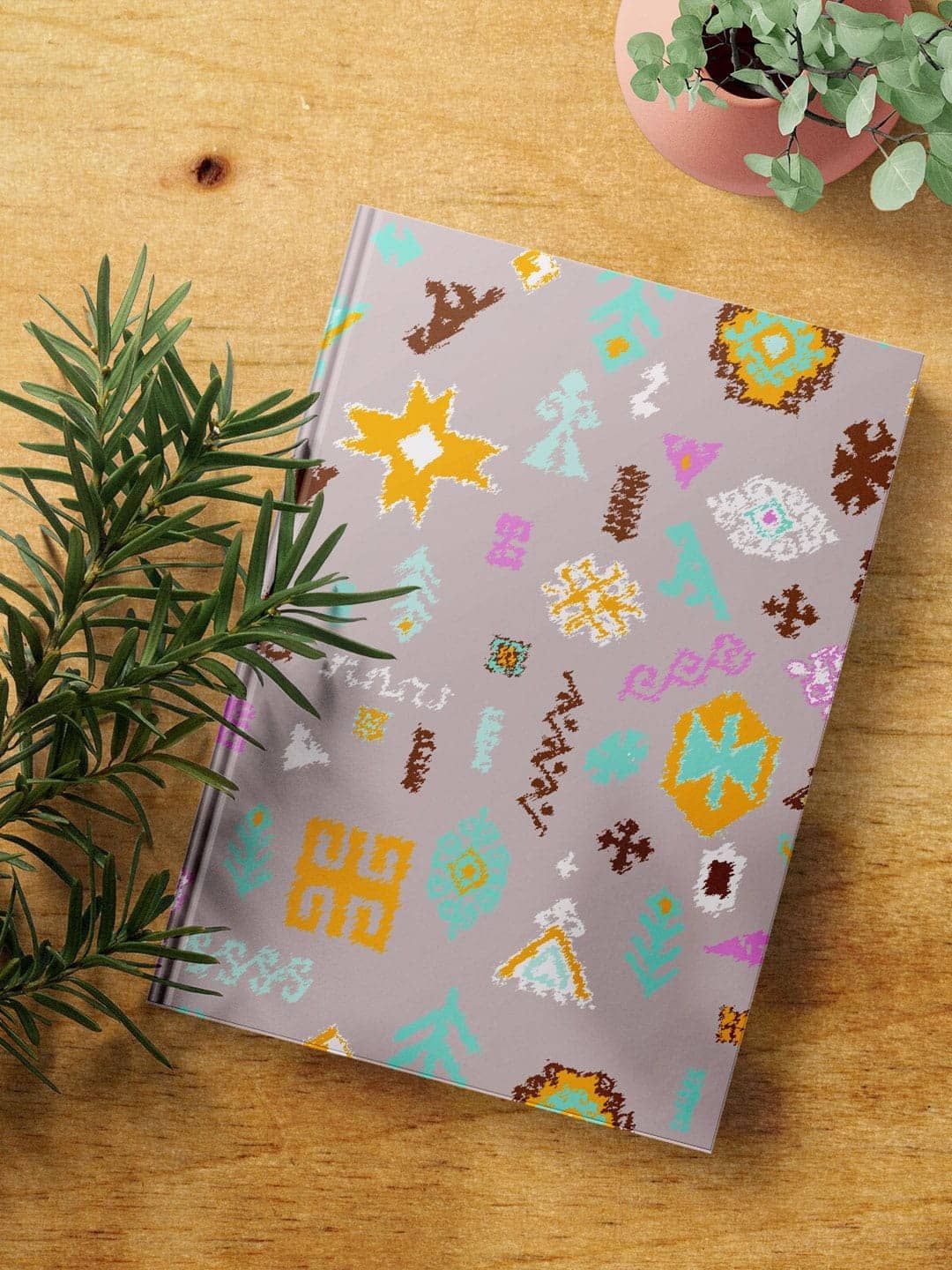 

macmerise Payal Singhal Bandhani Kilim Printed Hard Cover A5 Ruled Notebook, Purple
