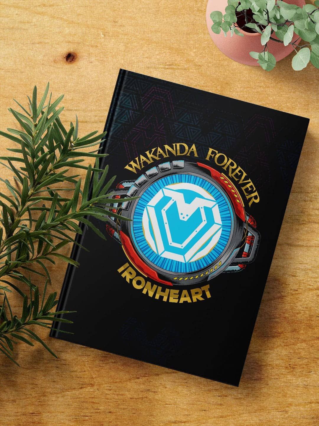 

macmerise Wakanda Forever Wakanda Power Printed Hard Cover A5 Ruled Notebook, Black