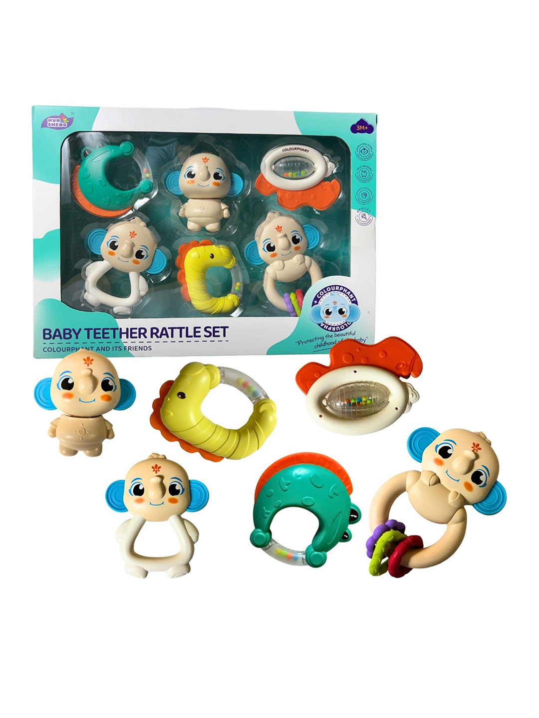 

PLANET of Toys Rattle Toy Learning and Development Toys, Beige