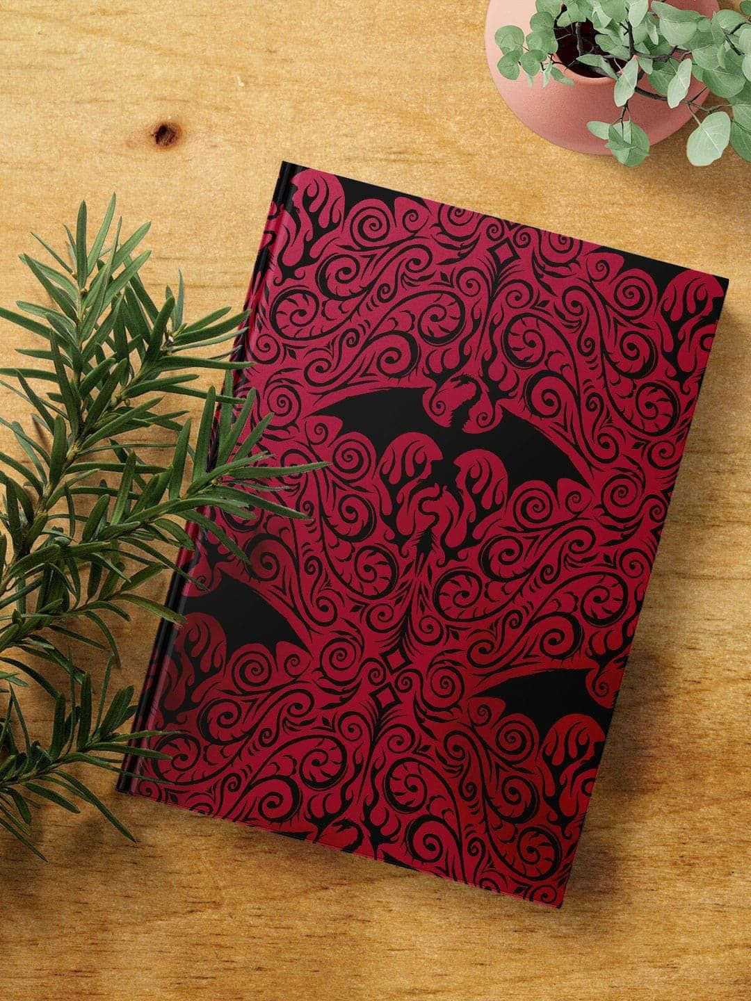 

macmerise Purple & Black Self Design A5 Ruled Notebook