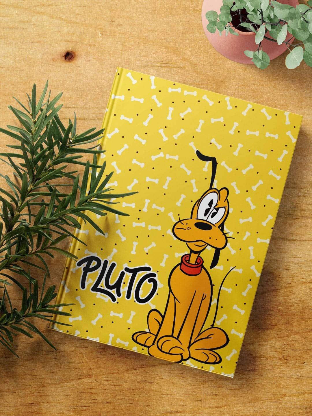 

macmerise Yellow & Black Pluto Printed A5 Ruled Notebook
