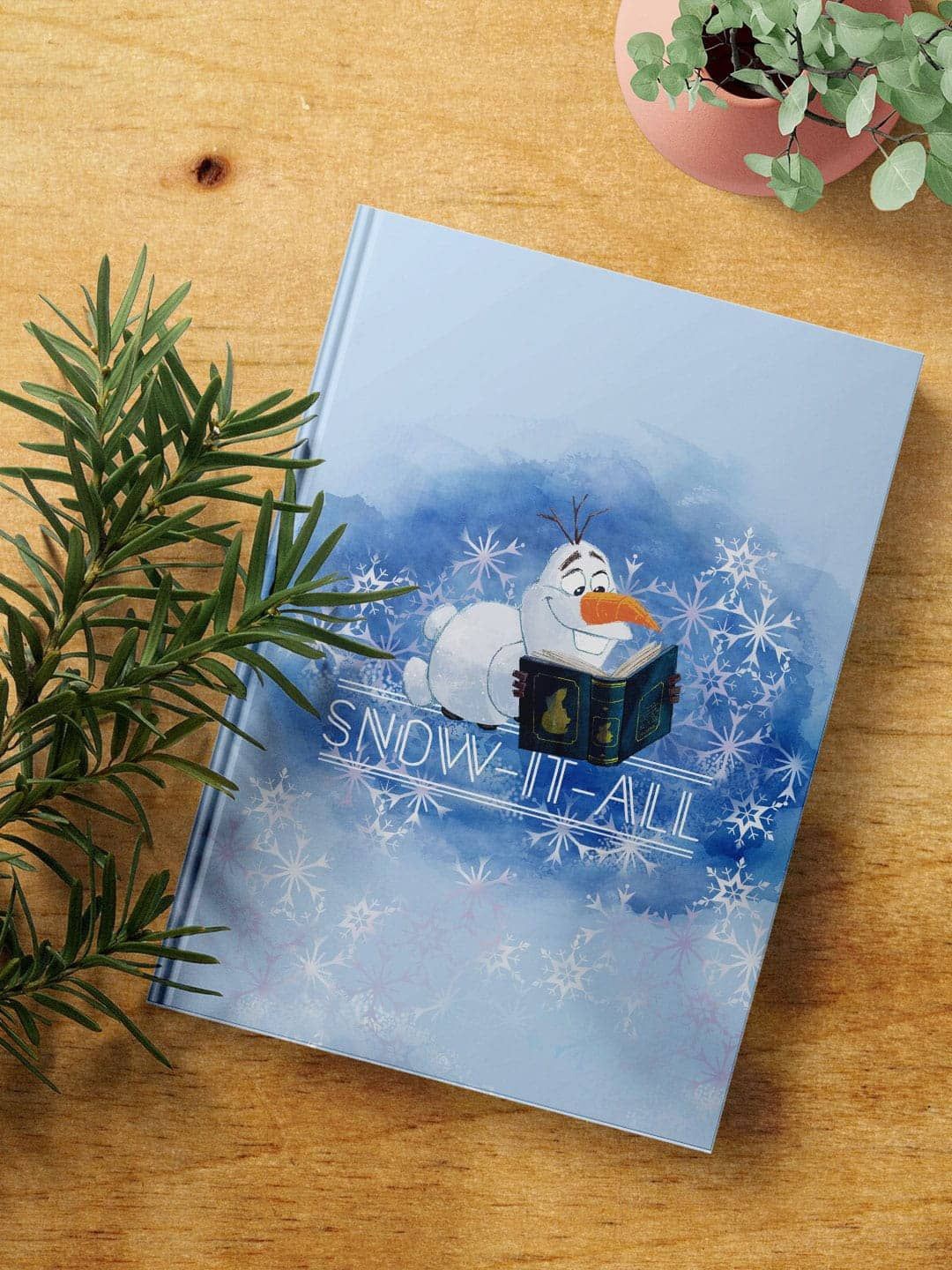 

macmerise Snow It All Olaf Printed Hard Cover A5 Ruled Notebook, Blue