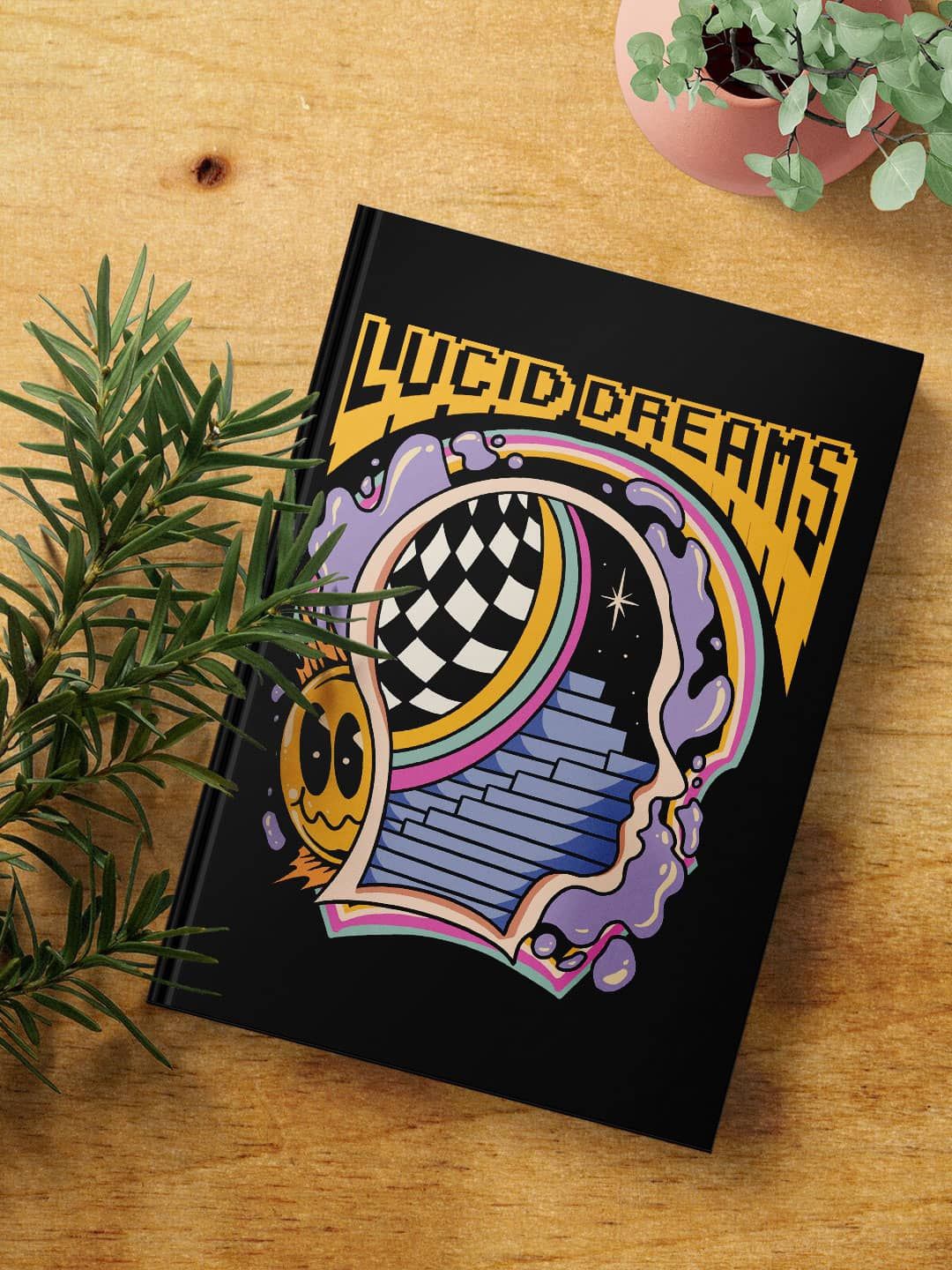 

macmerise Lucid Dreams Printed A5 Ruled Notebook, Black