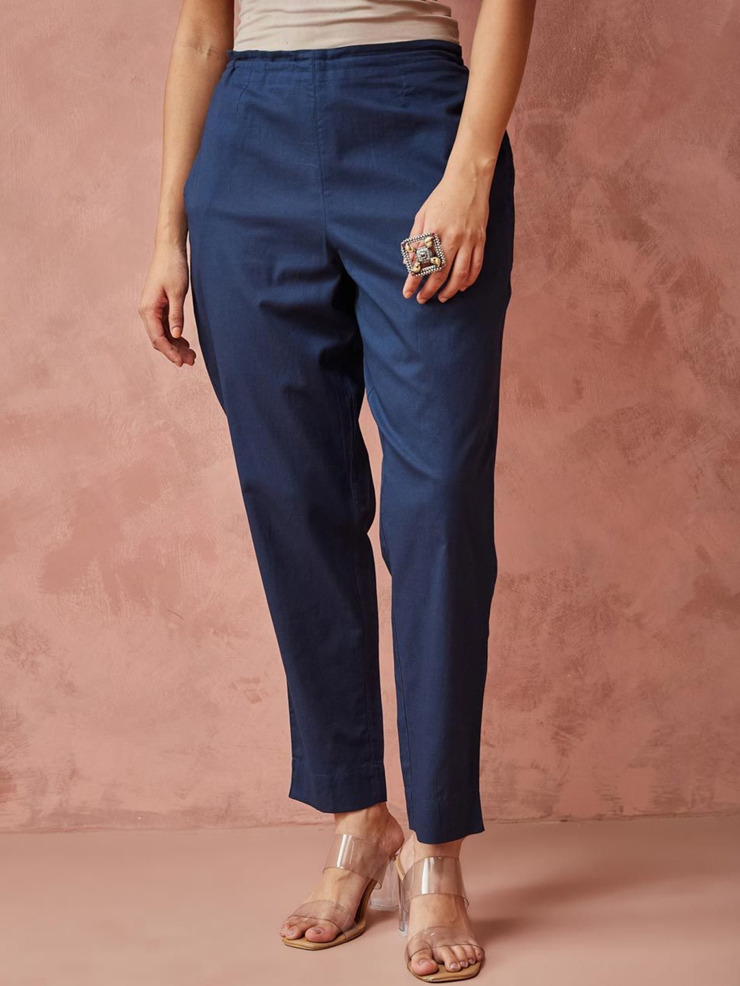 

Fabindia Women Trousers, Blue