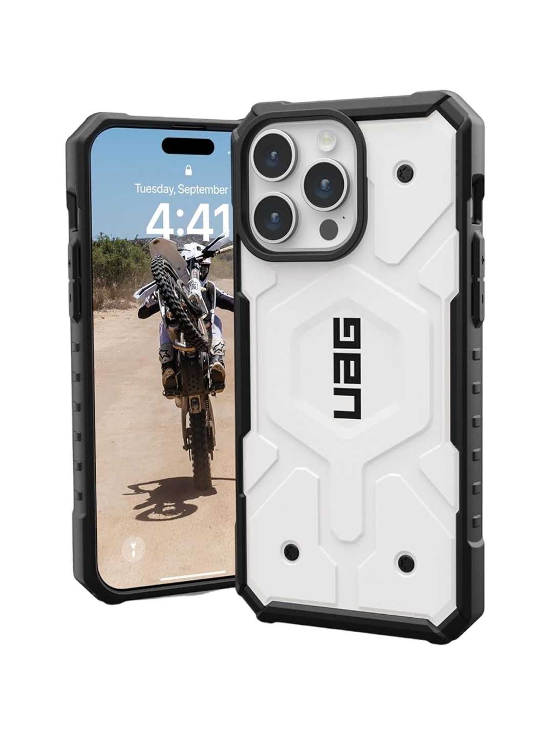 

TREEMODA Quirky Printed iPhone 14 Pro Back Case Mobile Accessories, White