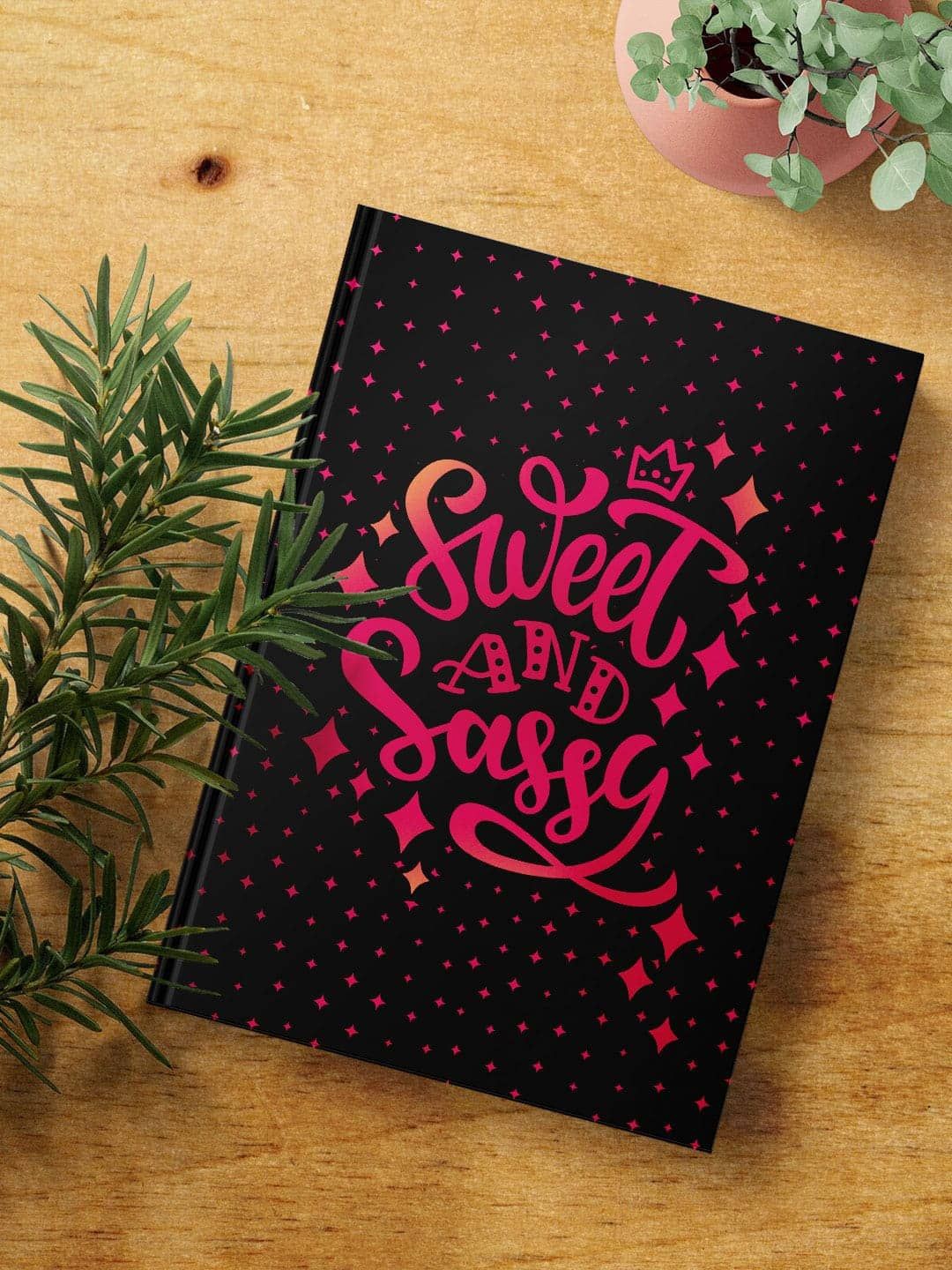 

macmerise Black & Pink Printed A5 Ruled Notebook