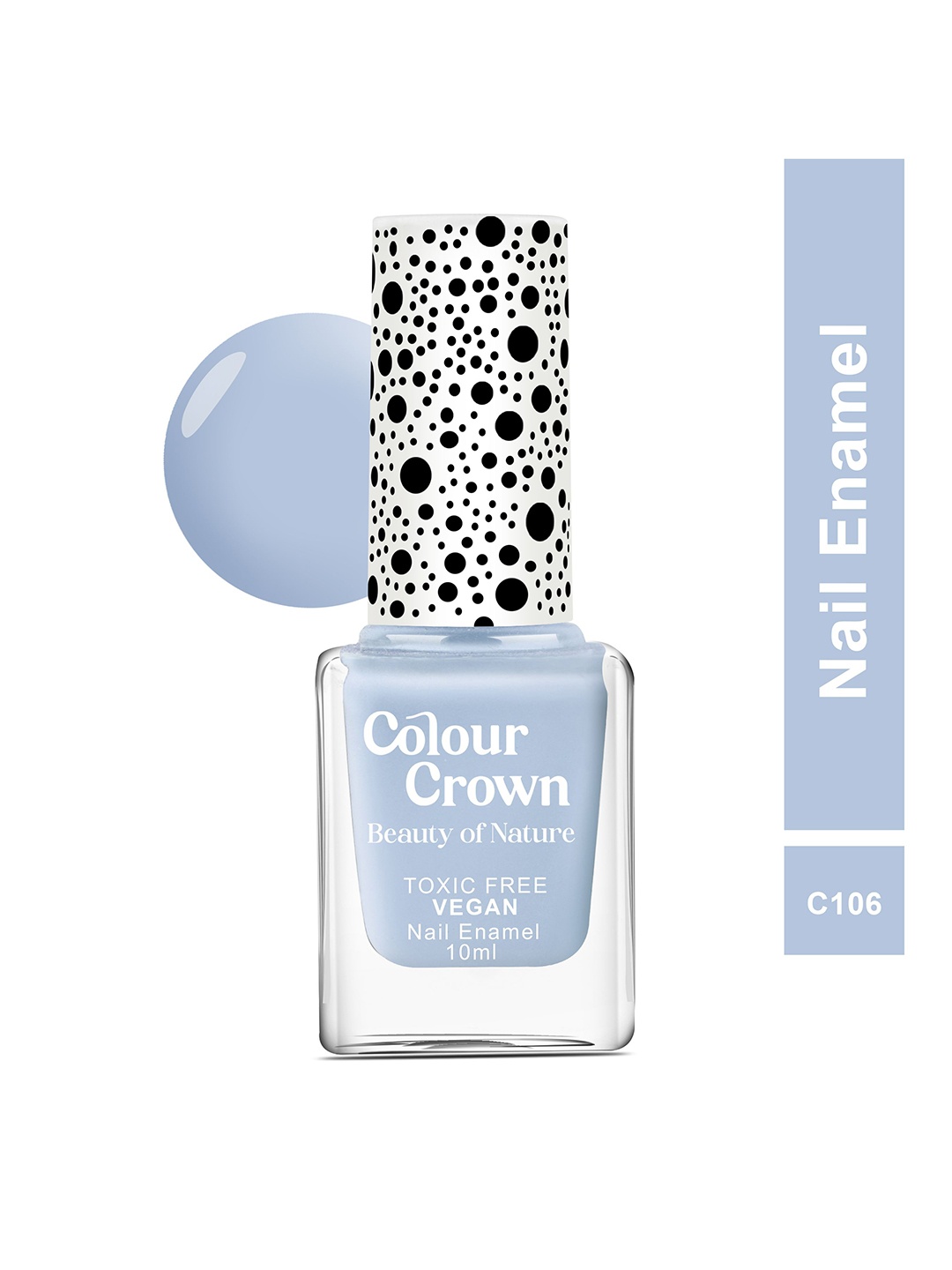

CROWN Beauty Of Nature Longwear Glossy Finish Nail Enamel 10 ml - C106, Blue