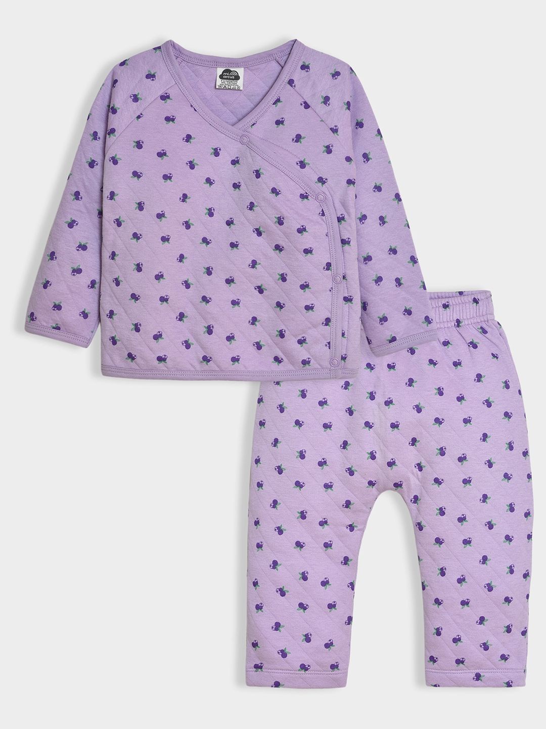 

MiArcus Kids Printed V-Neck Top With Pyjamas, Lavender