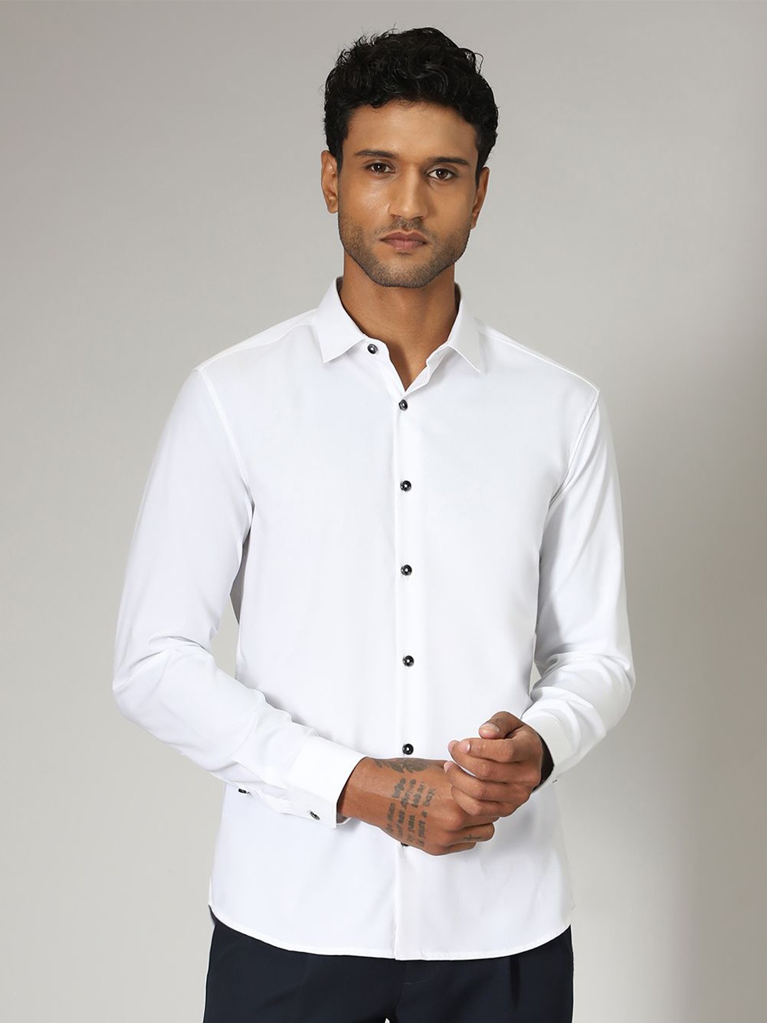 

Banana Club Men Relaxed Slim Fit Opaque Casual Shirt, White