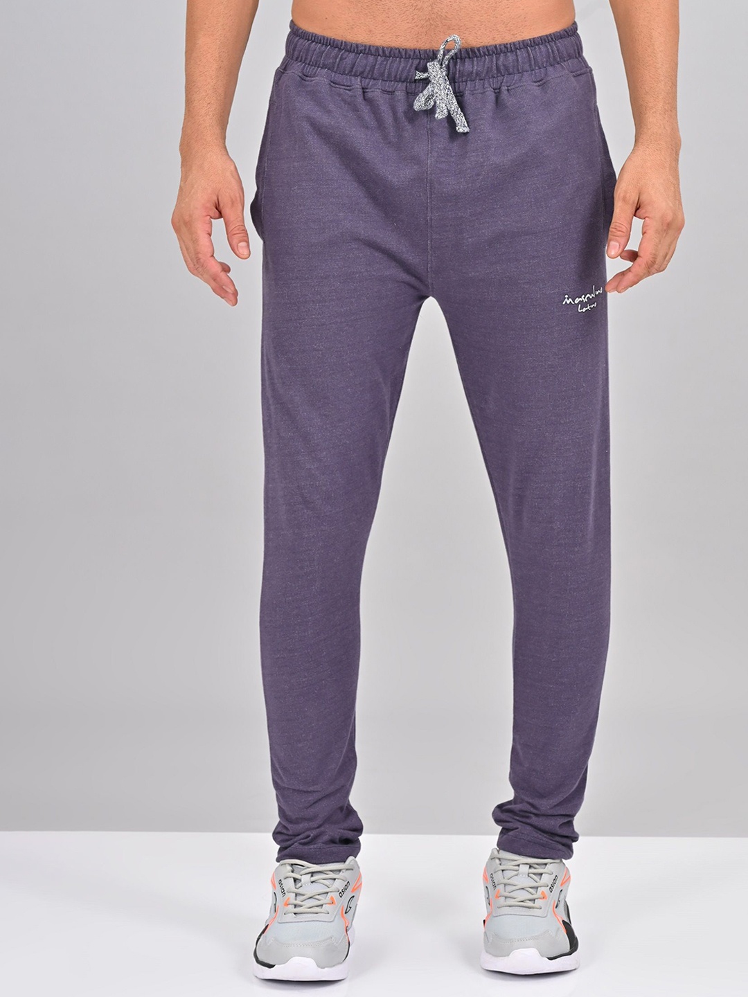 

Masculino Latino Plus Men Pure Cotton Mid Rise Track Pant, Navy blue