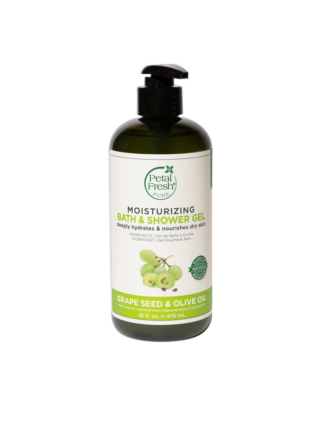 

Petal Fresh Pure Moisturizing Bath & Shower Gel With Grapeseed & Olive Oil - 475ml, White