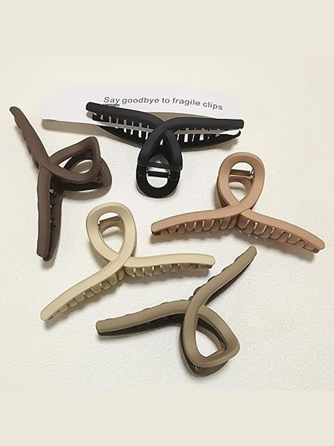 

Xivir Set Of 5 Women Claw Clips, Black