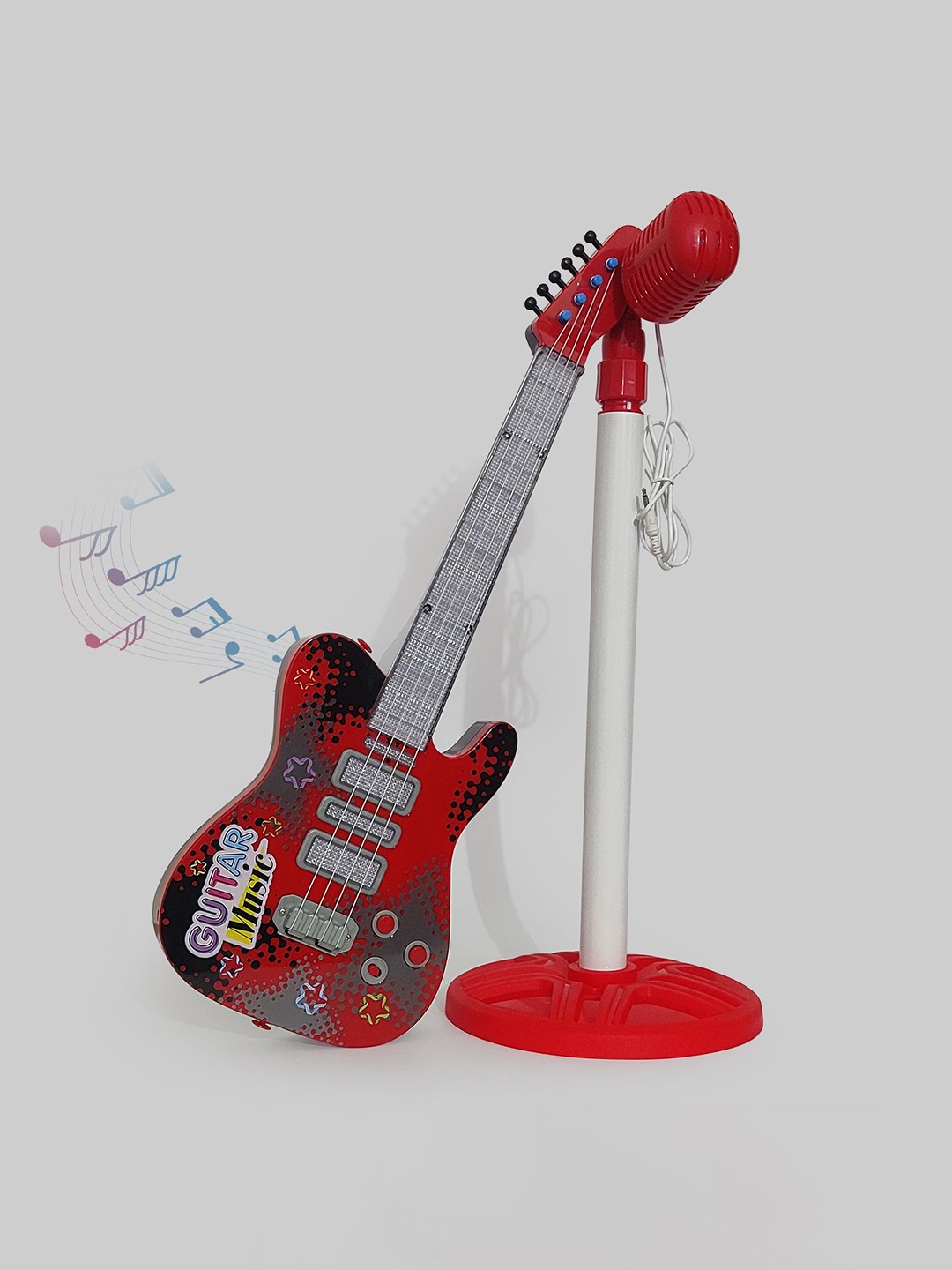 

PLANET of Toys Kids Guitar & Microphone Play Musical Toys, Red