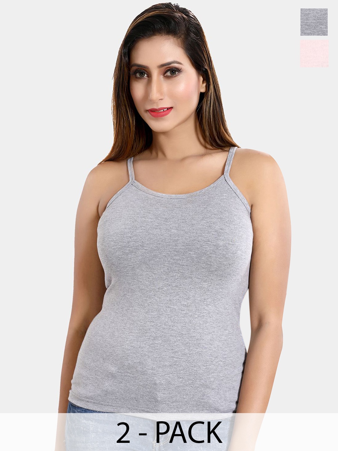 

Be You Pack Of 2 Non-Padded Camisoles, Pink