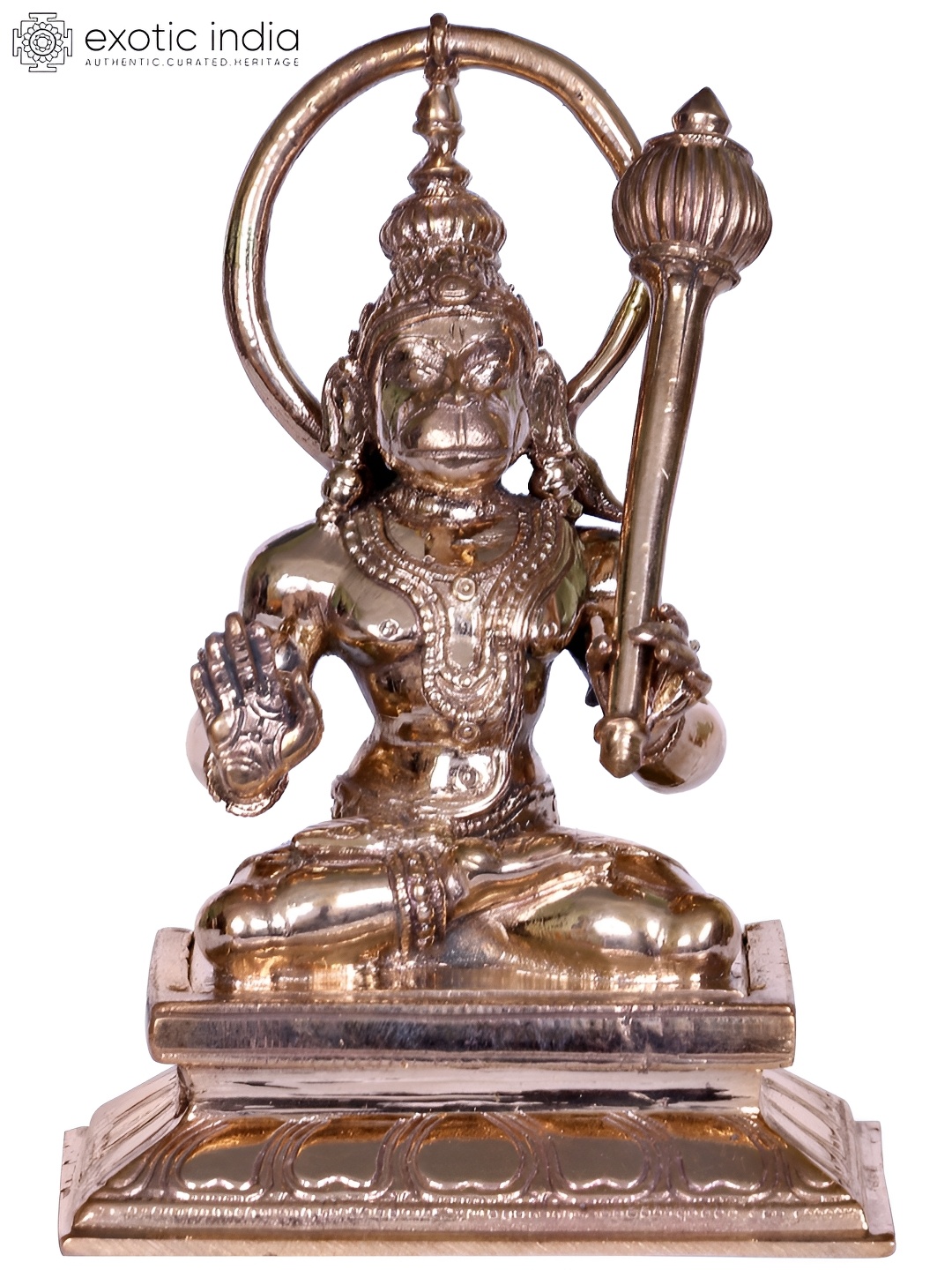 

Exotic India Brown Lord Hanuman Religious Idol Showpiece