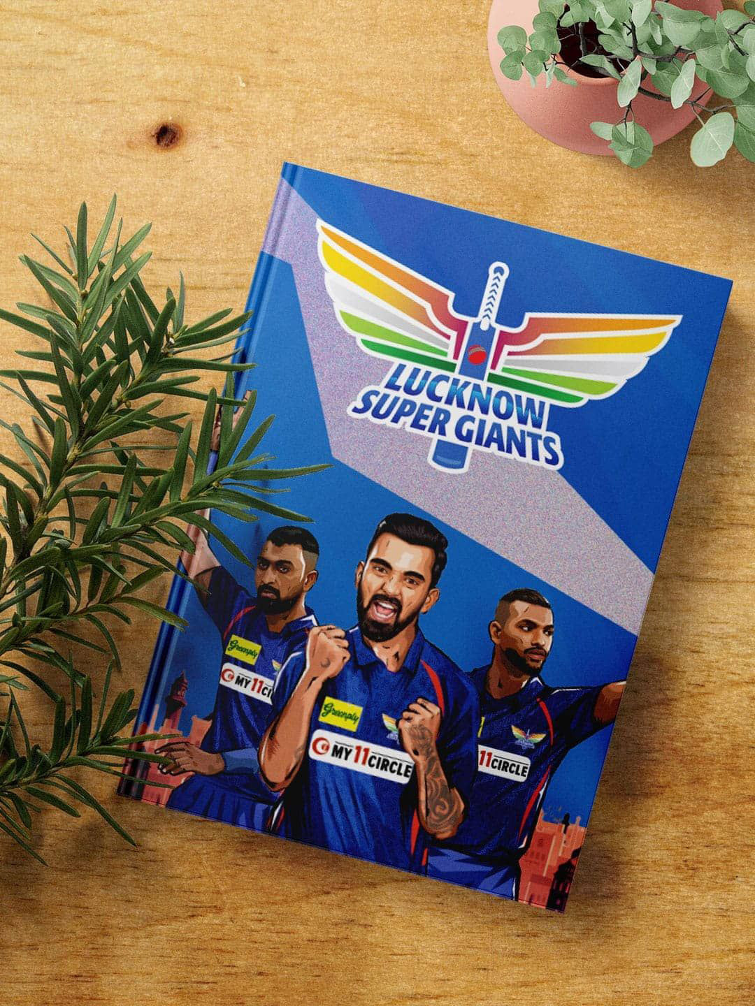 

macmerise Lucknow Super Giants Trio Printed A5 Ruled Notebook, Blue