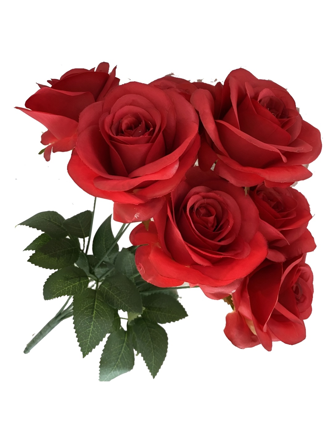 

Babymoon Red & Green 7 Head's Artificial Mix Floral Baby Photoshoot Props