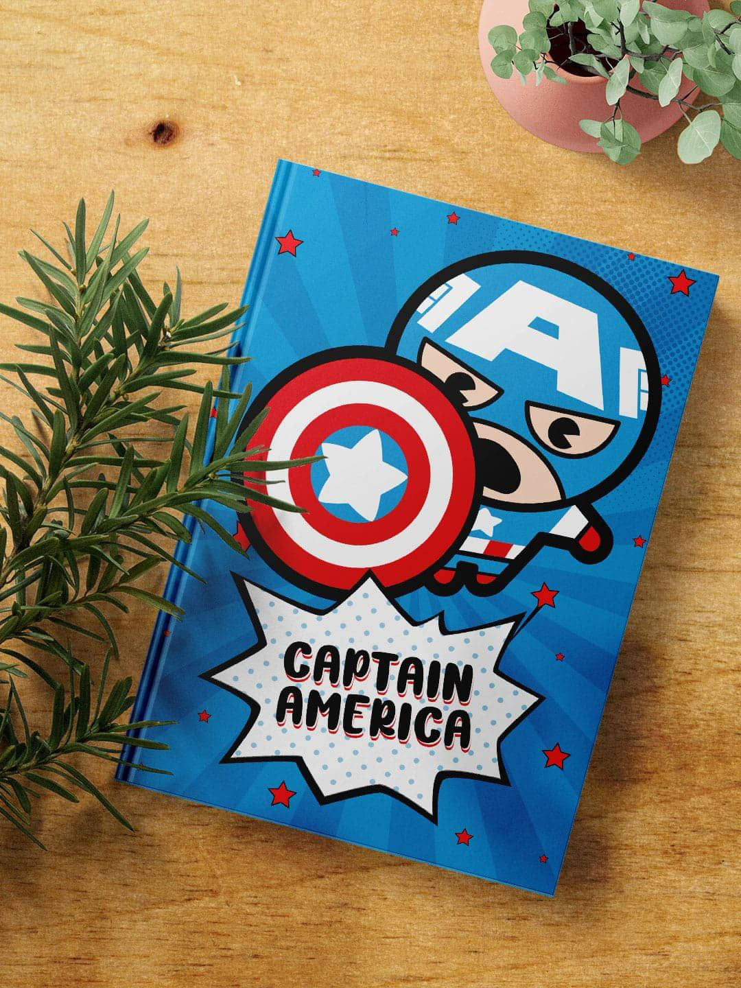 

macmerise Self Design A5 Ruled Notebook, Red