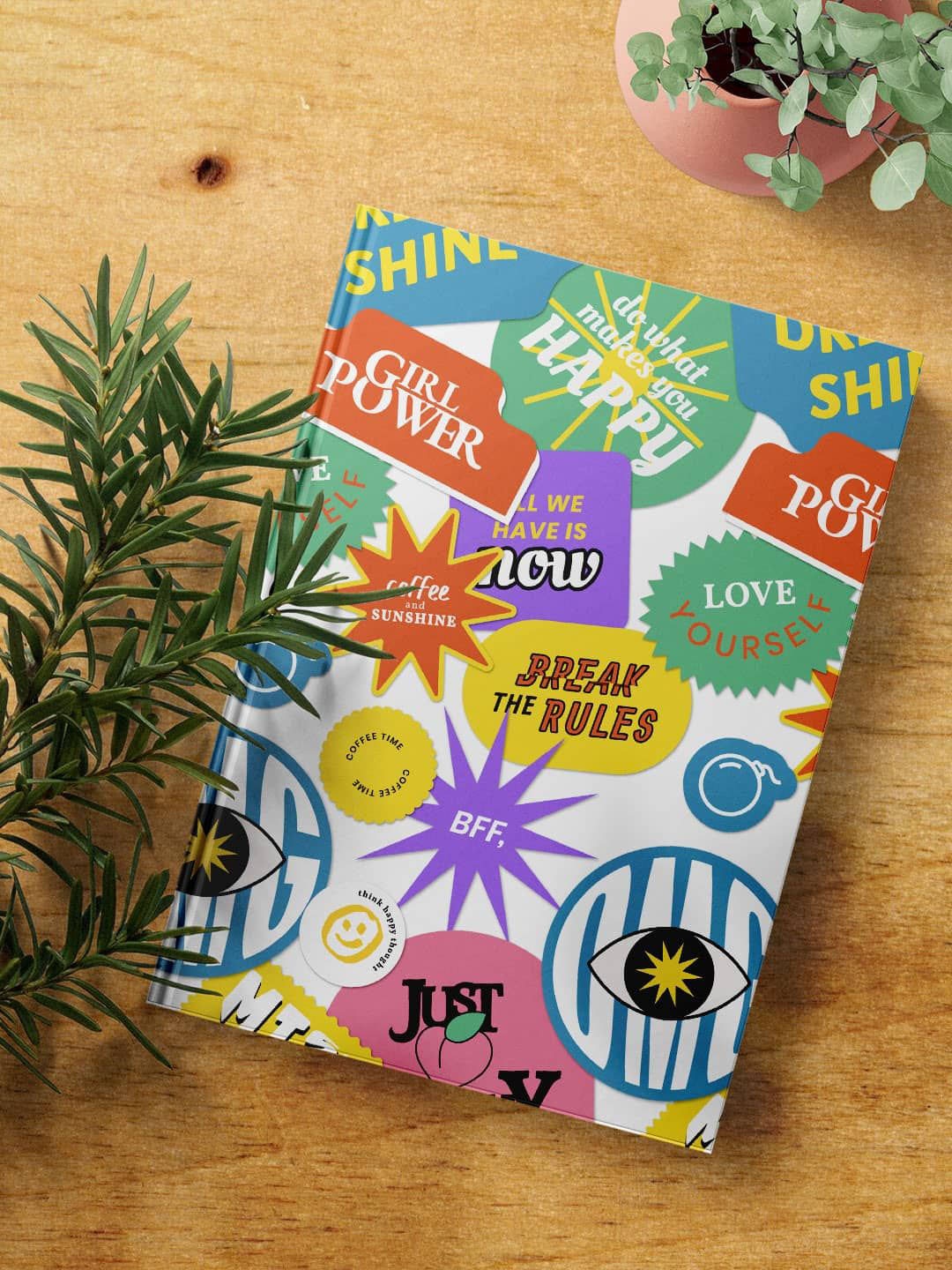 

macmerise Sassy Girl Printed A5 Ruled Notebook, White