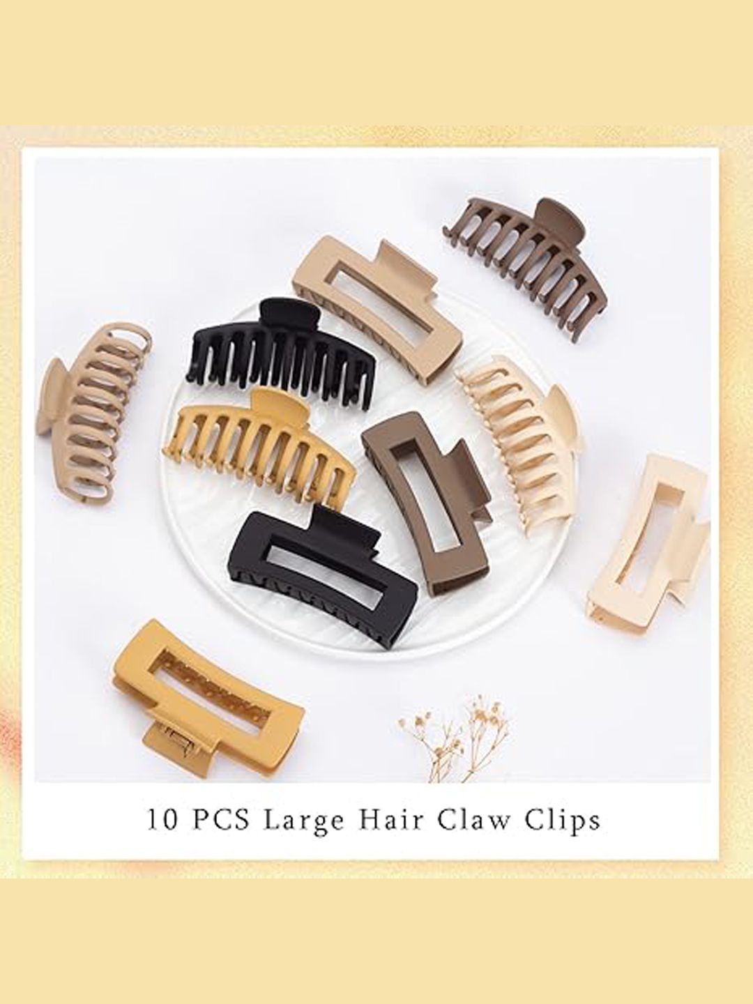 

Xivir Set Of 10 Women Claw Clips, Brown