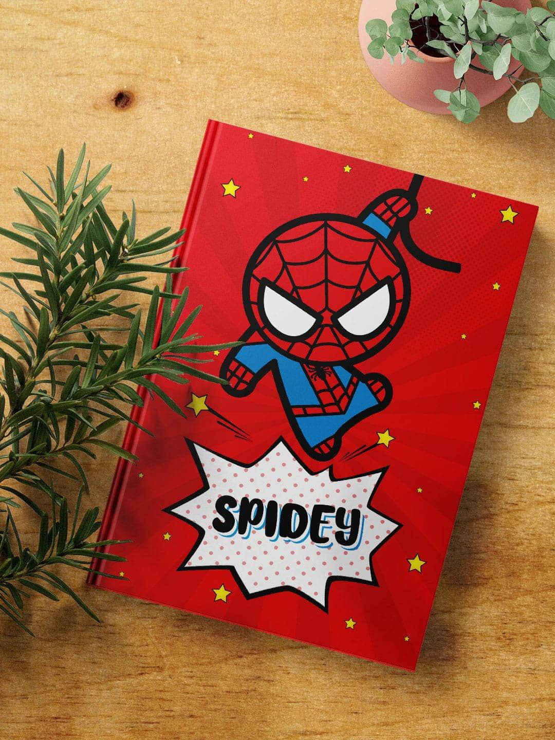 

macmerise Red & Blue Self Design Notebook Stationery