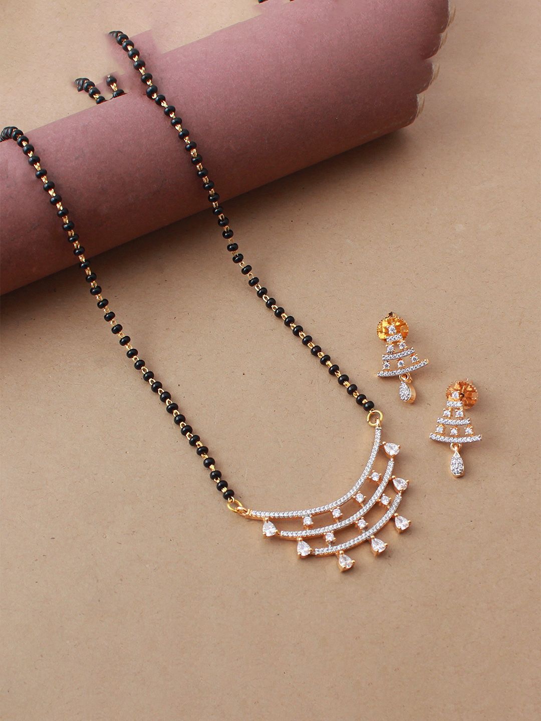 

Mirana Gold-Plated Artificial Stones Mangalsutra